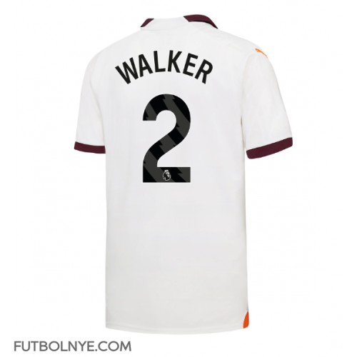 Camiseta Manchester City Kyle Walker #2 Visitante Equipación 2023-24 manga corta